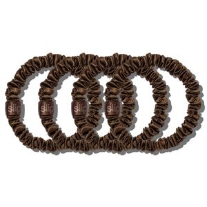 Back to Basics Dark Brown Skinny Scrunchies 100% Mulberry Slip